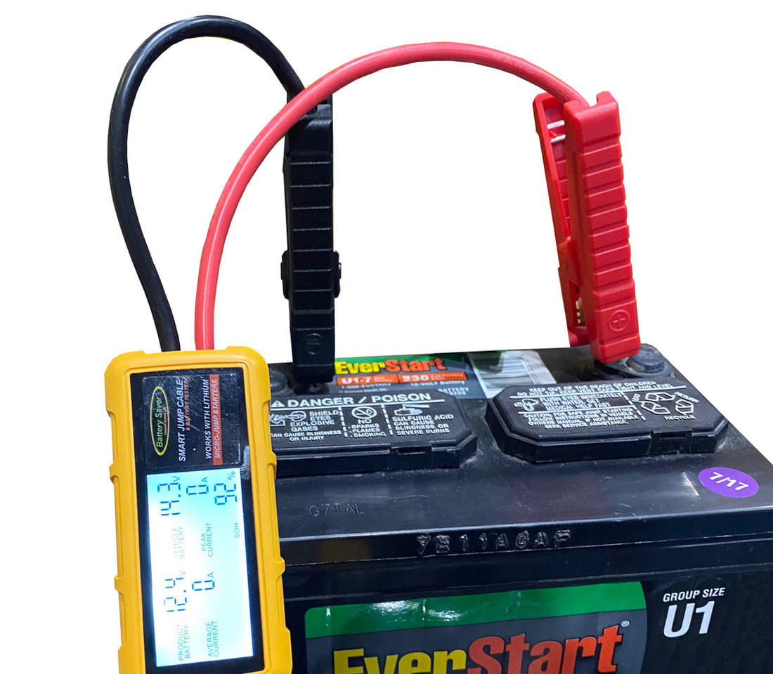 Fælles valg side Dum HEAVY DUTY 12 Volt Micro-Jump Starter Cable with Digital Battery Tester